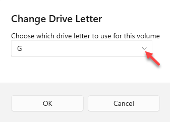 Schimbați litera de unitate Alegeți care scrisoare de unitate să utilizați pentru acest volum Selectați litera Ok