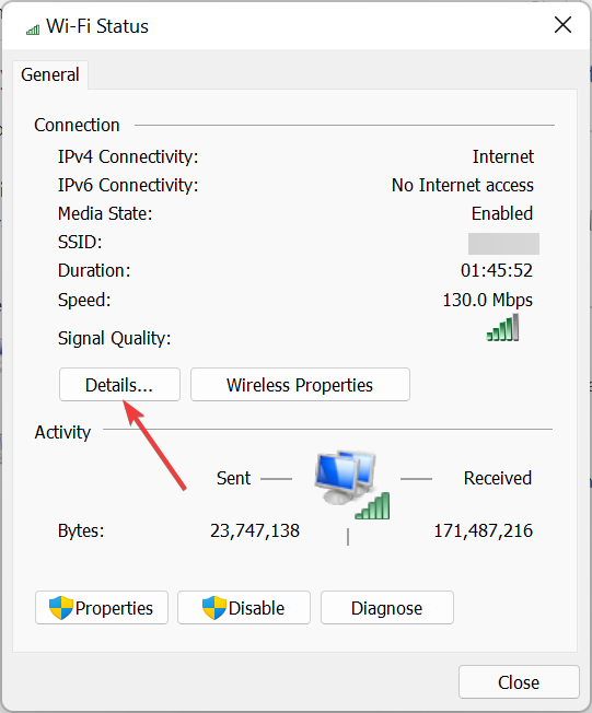 Podrobnosti k nalezení adresy IP systému Windows 11