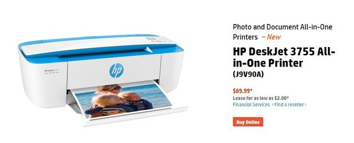 HP DeskJet 3755 $70. में दुनिया का सबसे छोटा ऑल-इन-वन प्रिंटर है