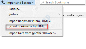 Importar e backup exportar favoritos para HTML