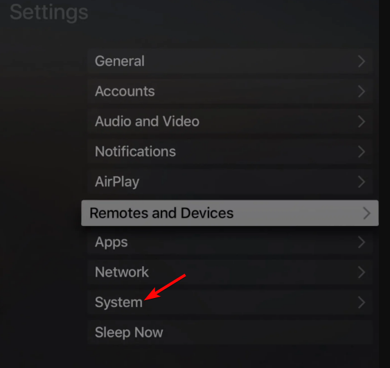 nastavenia systému Apple TV