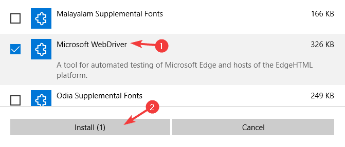 įdiegti „Microsoft Webdriver“ „Microsoft Edge Webdriver“ nežinoma klaida