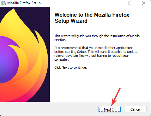 Firefox ESR-Setup-Assistent