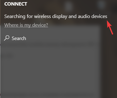 البحث عن الأجهزة اللاسلكية windows 10