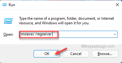 Znovu zaregistrujte Instalační službu systému Windows Msiexec Min