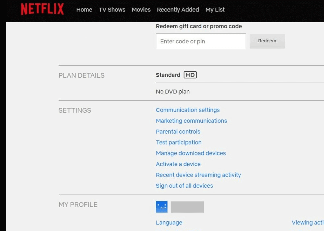 Kõigist seadmetest välja logimine link Netflixi viga 10002, 112, 0013