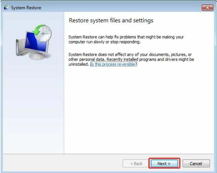 Przywracanie systemu Windows 7.