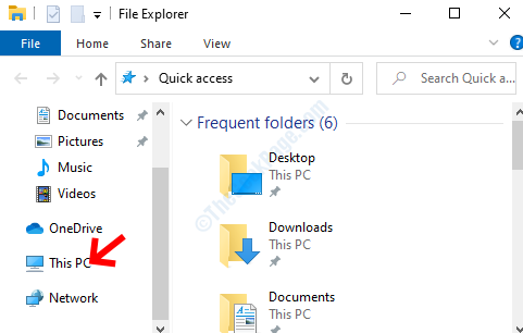 Win + E File Explorer ด้านซ้ายของพีซีเครื่องนี้