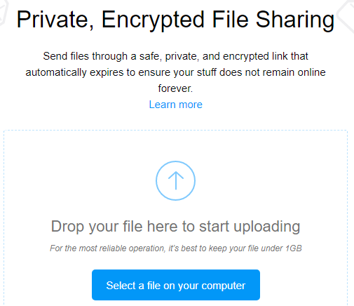 Firefox Send File Sharing