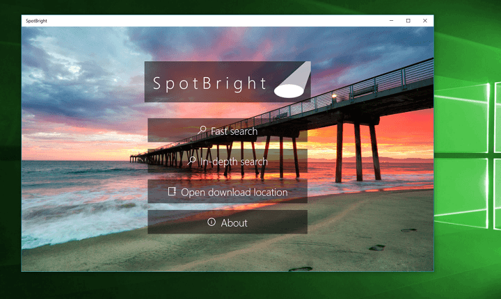Изтеглете Windows 10 Spotlight Wallpapers с приложението SpotBright