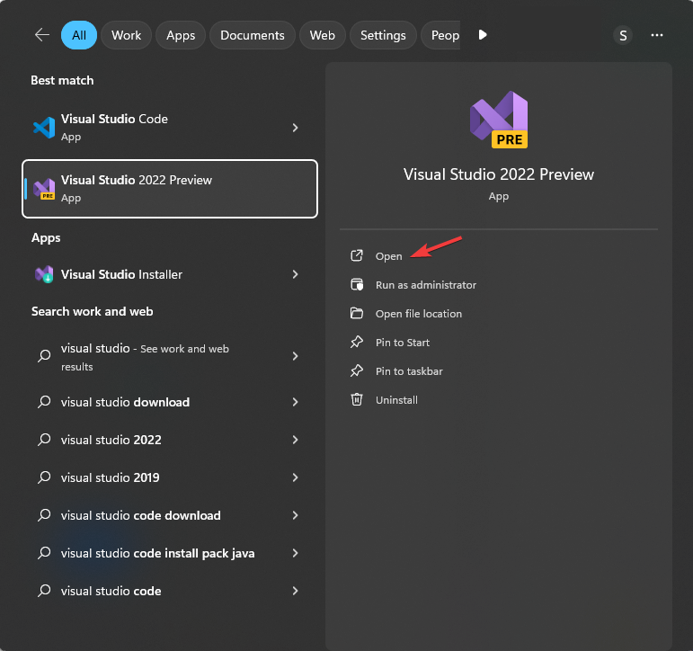 Visual Studio öppen - Använd GitHub Copilot i Visual Studio