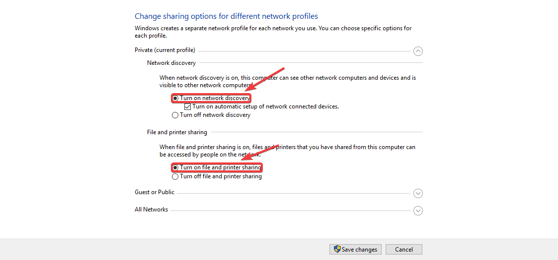 ativar descoberta de rede alterar configurações de compartilhamento avançadas