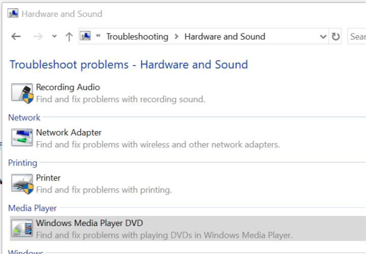 vianmääritysikkuna Windows Media Playerin tyhjät CD-ongelmat