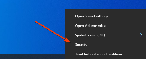 åpen lydkontroll i Windows 10