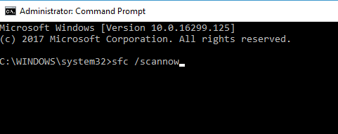 kommandoprompt sfc Cortana fungerer ikke efter opdatering