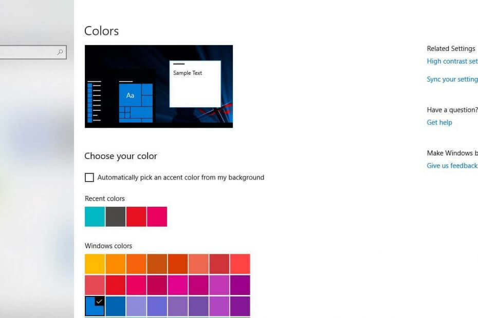 mainīt krāsu logu 10 ekrānuzņēmums