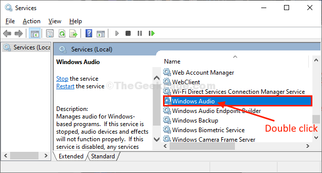 O serviço de áudio não pode iniciar Erro 0x80070005 Acesso negado no Windows 10