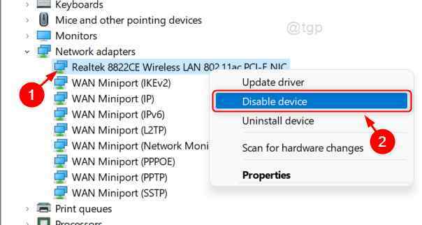 Απενεργοποιήστε το Wifi Device Manager Win11 11zon
