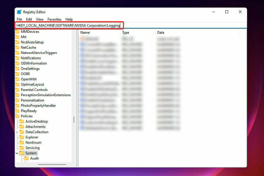 Usuń klucze rejestru, aby zainstalować sterownik Nvidia w systemie Windows 11