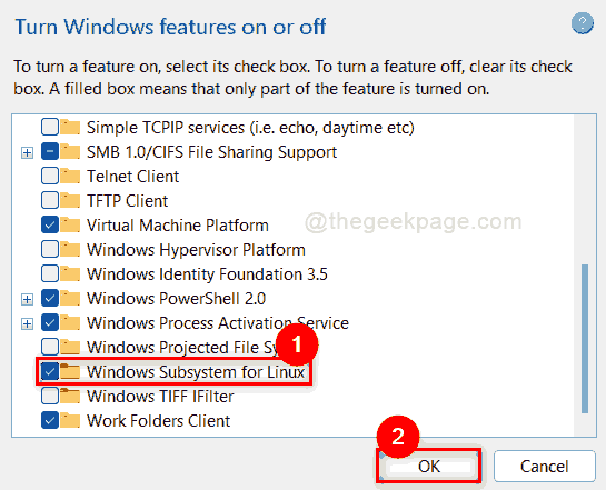 תיבת סימון של Windows S Linux 11zon