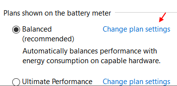 Alterar as configurações do plano