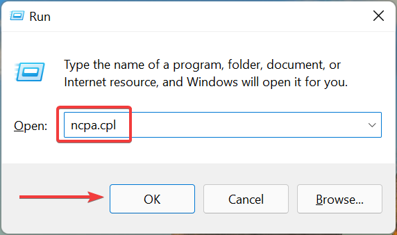 Indítsa el a Hálózati kapcsolatokat a Windows 11 másodlagos IP-cím hozzáadásának javításához