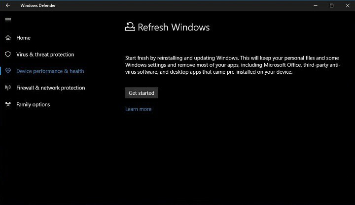 Vernieuw de Windows-functie in Windows Defender om trage Windows 10-pc's, crashes of updateproblemen op te lossen