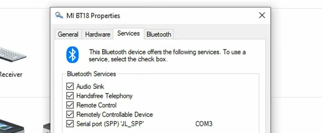 Services Bluetooth Enceinte Bluetooth couplée mais non connectée