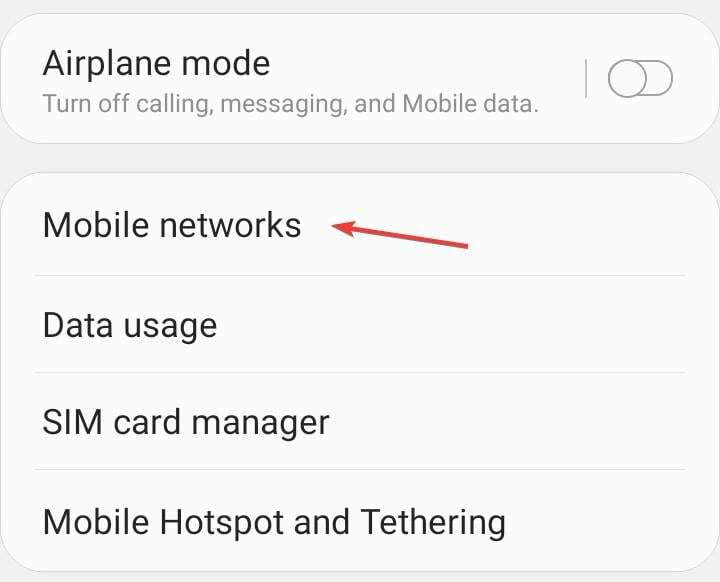 네트워크에 등록되지 않은 Vodafone을 수정하는 모바일 네트워크