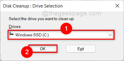 เลือก C Drive Disk Cleanup 11zon