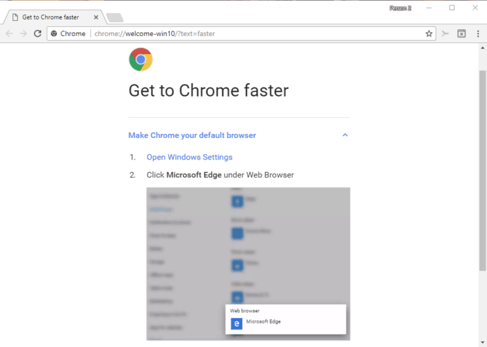 Siirry Chromeen nopeammin