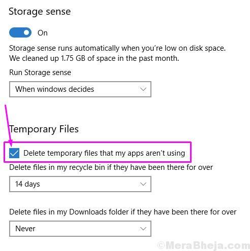 Ta bort tillfälliga filer som mina appar inte använder