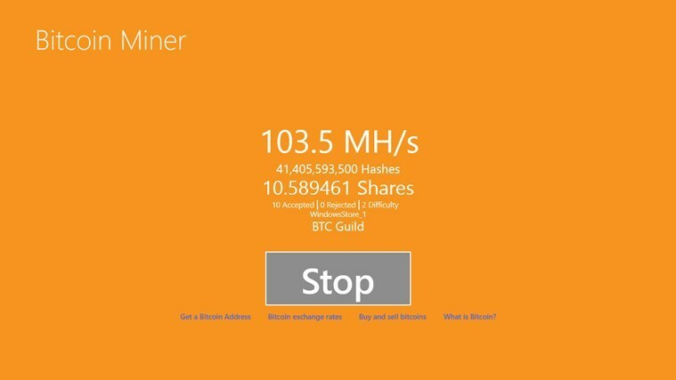 Приложение Bitcoin Miner для Windows 8, 10 получает улучшения майнингового пула