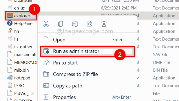File Exploreri avamine administraatorina Windows 11-s