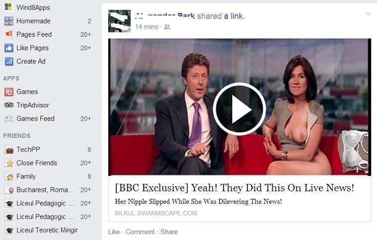Nouvelles et vidéos « exclusivement à la BBC » sur Facebook: NE CLIQUEZ PAS !