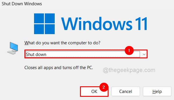 Windows Classic Dialog Shutdown 11 โซน