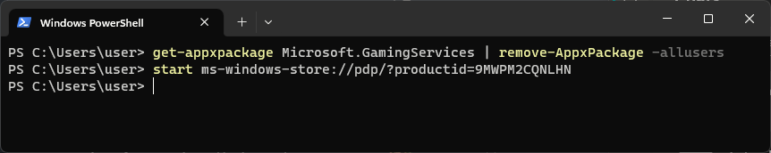 เกม WindowsTerminal_Xbox ไม่แสดงบนพีซี