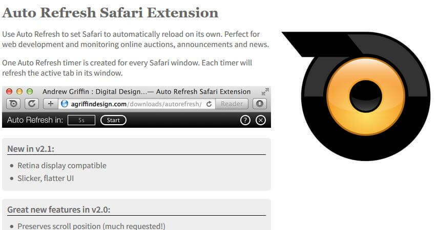 Autorefresh Safari-Erweiterung Browser aktualisieren