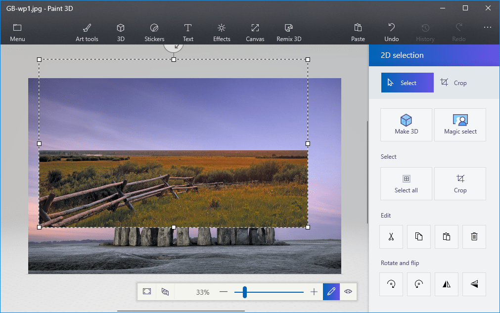 sfondo trasparente in Paint su Windows 10