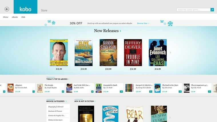 приложение kobo books для windows 8