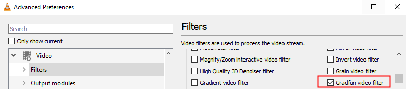 Gradfun videofilter