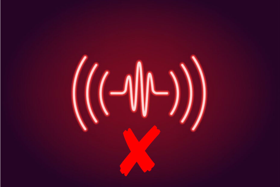 ध्वनि चिह्न लाल x विंडोज़ १०, ८.१, ८