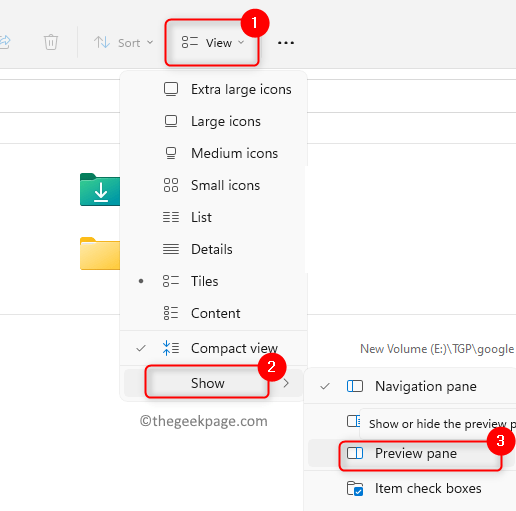 File Exploreri vaate eelvaatepaan Windows 11 min