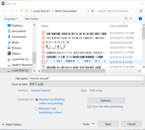 Ошибка принтера PDF