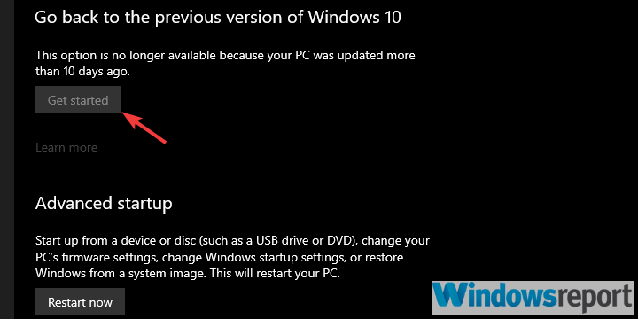 Windows 10 genstarter ikke