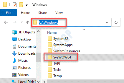 File Explorer C წამყვანი Windows Syswow64