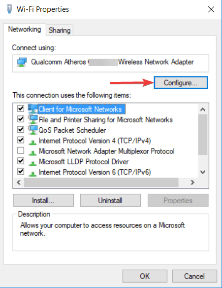 konfigurer netværksadapter dns server ikke tilgængelig