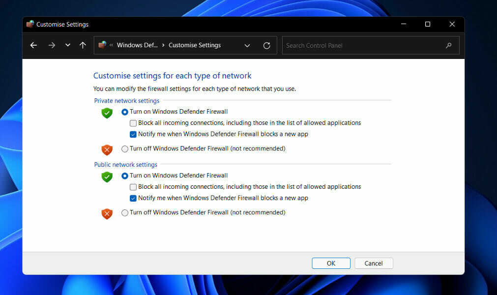 Центърът за сигурност на Windows 11 с включен защитник не се отваря