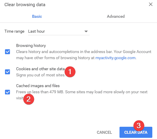 очистить данные Chrome
