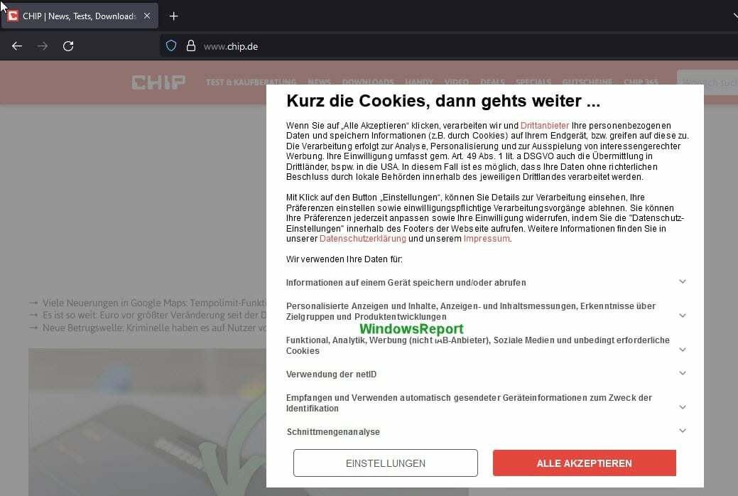 Firefox 120: blocco dei cookie banner e protezione dal tracciamento degli URL
